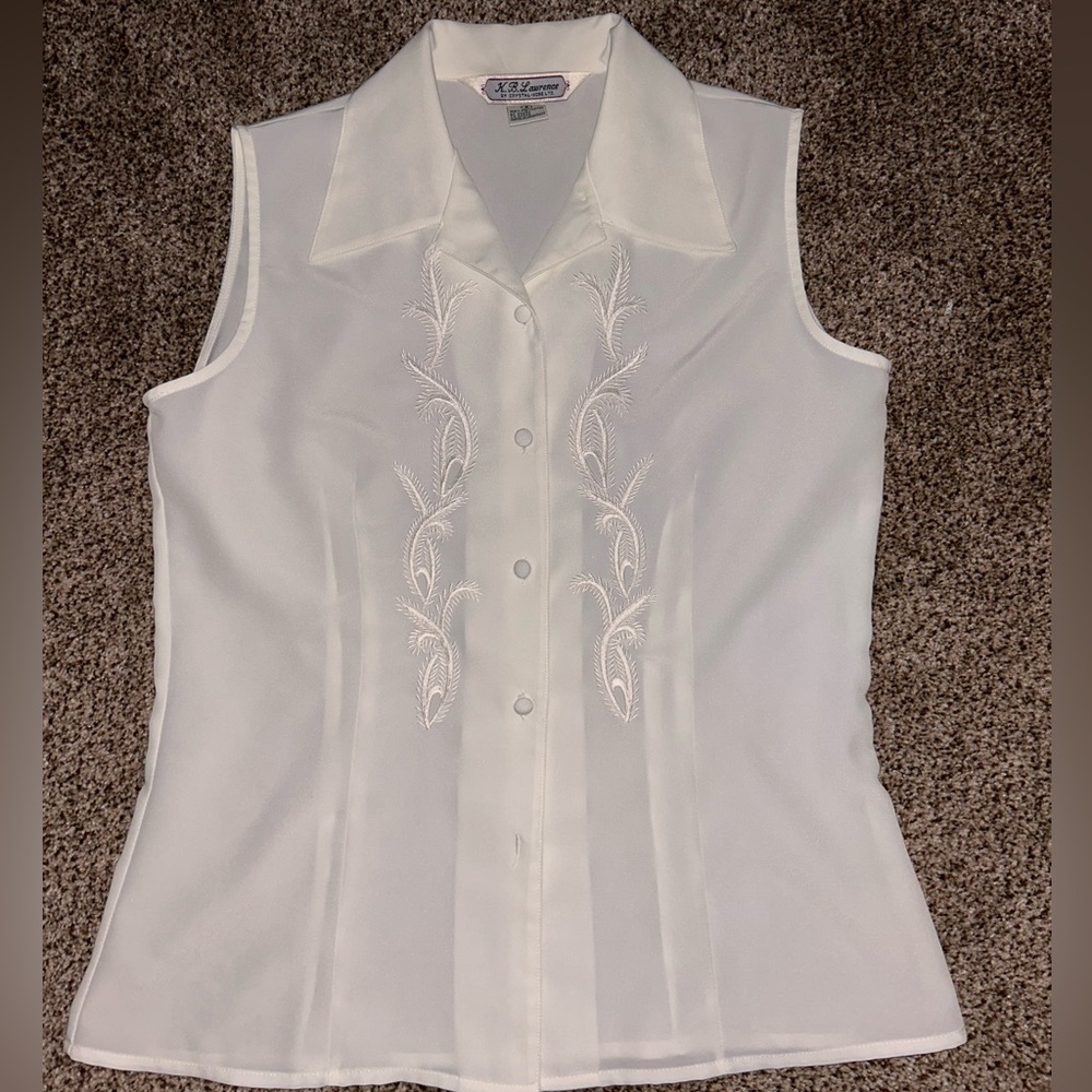 90’s White Western Style Vest 🤍